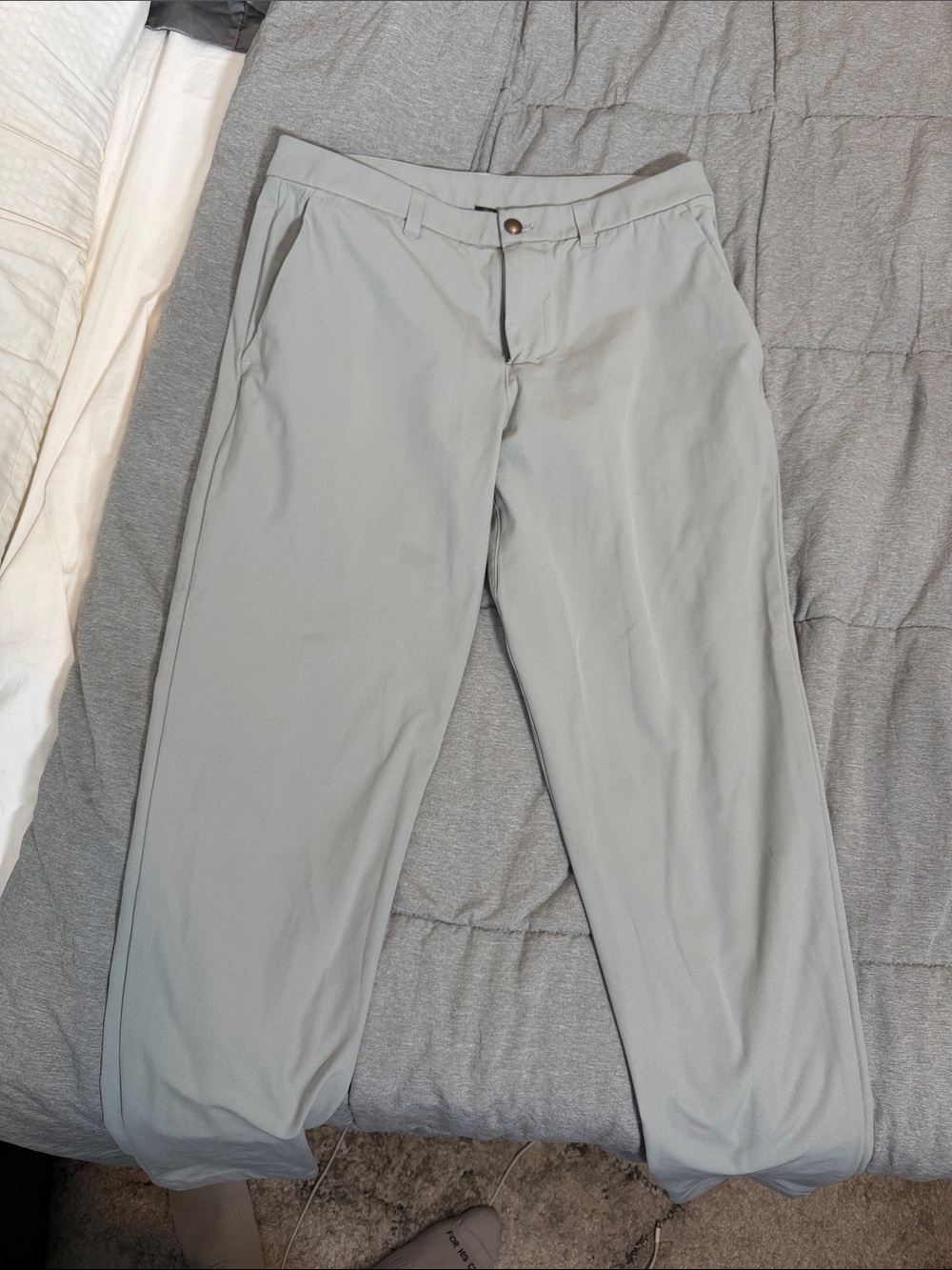 lululemon athletica Men's Light Gray Stretch Travel Pants